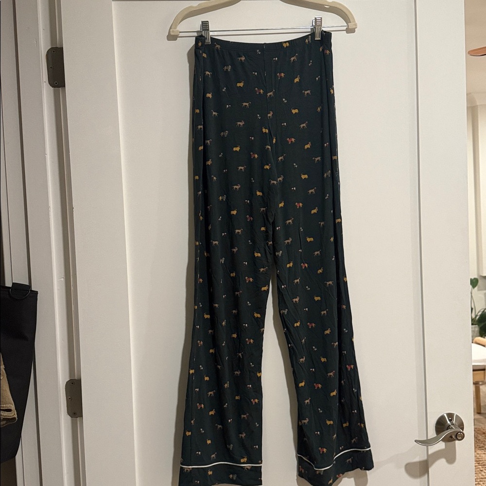 Eberjey Dark Green Dog-Print pajama Pants - Picture 5 of 5